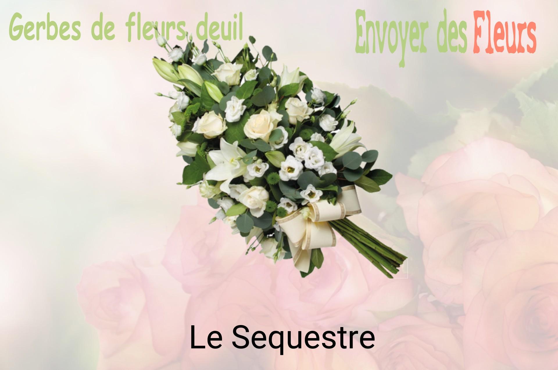 Gerbe de fleurs de deuil livrée à Le Sequestre